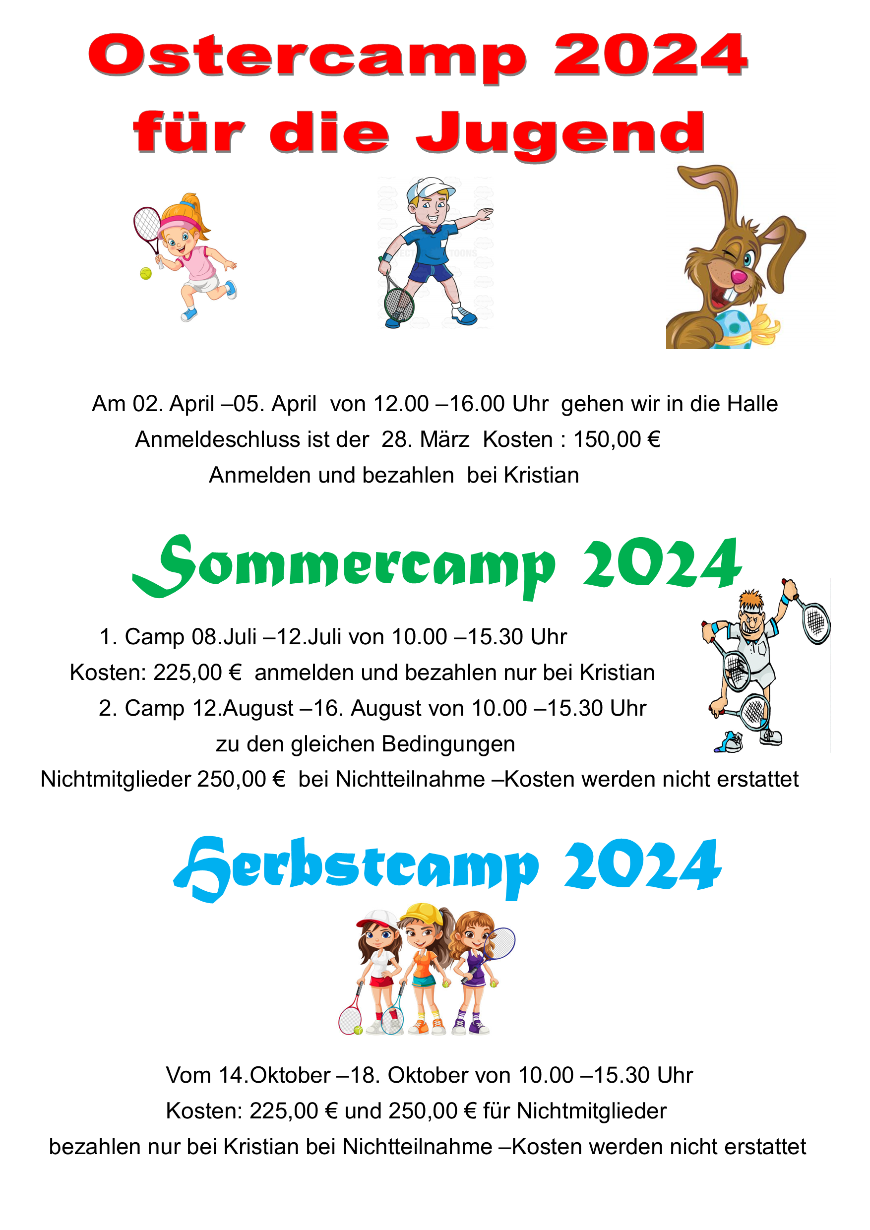 Oster Sommer Herbst Camp 2024