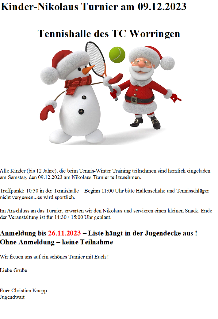 Nikolaus Turnier 09122023